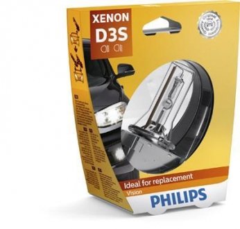 Лампочка XENONOWA D3S 42V/35W +30% 4600K VISION PHILIPS 42403VIS1 (фото 1)