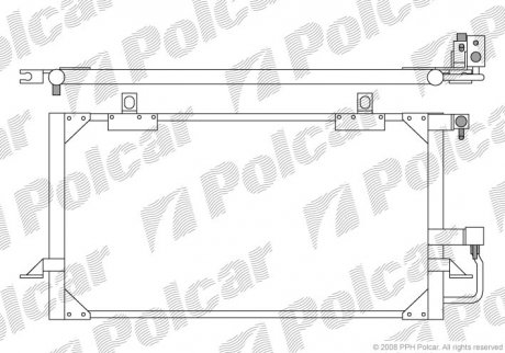 Радіатор кондиціонера Polcar 1308K8C1 (фото 1)