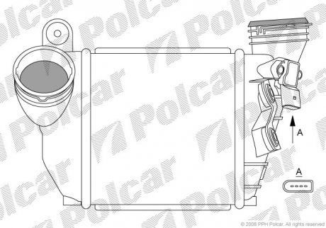 Радіатор повітря (інтеркулер) Polcar 1323J8-5