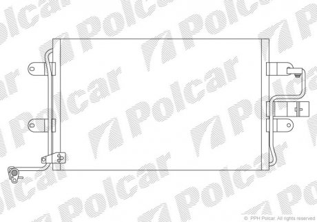 Радиатор кондиционера Polcar 1323K8C2