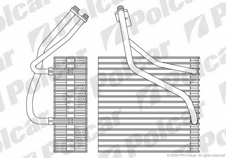 Випарник кондиціонера 1323P8-1 Polcar 1323P81