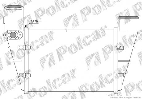 Радіатор повітря (інтеркулер) Polcar 1324J81 (фото 1)