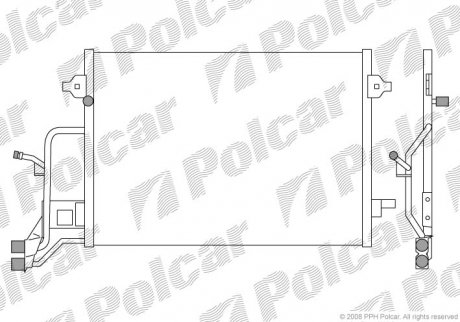 Радиатор кондиционера Polcar 1324K8C1