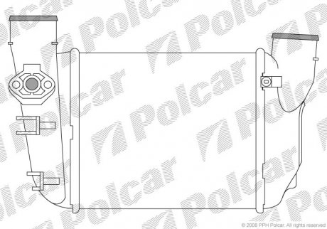 Радіатор повітря (Інтеркулер) Polcar 1325J81X