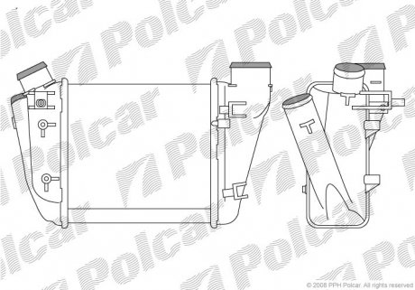 Радиатор воздуха (интеркулер) Polcar 1325J83X