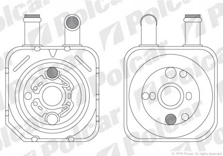 Радиатор охлаж. масл. Audi A4, A6VW Passat 2.5TDI 00- Polcar 1325L82 (фото 1)