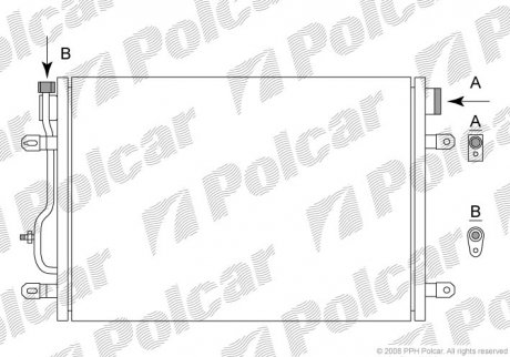 Радіатор кондиціонера SRL Polcar 1334K8C1S (фото 1)