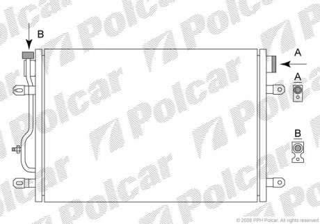 Радиатор кондиционера Polcar 1334K8C2S