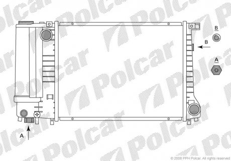 Радиатор охлаждения Polcar 200708-1