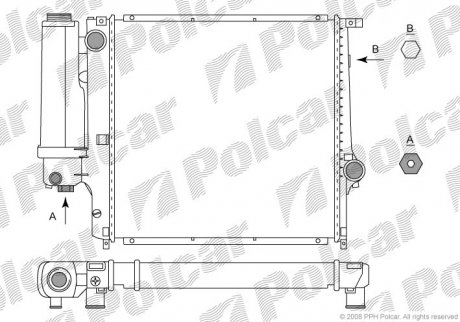 Радиатор охлаждения Polcar 200708-2