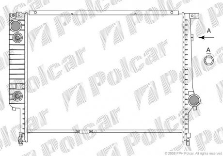 Радіатор охолодження Polcar 200708-4