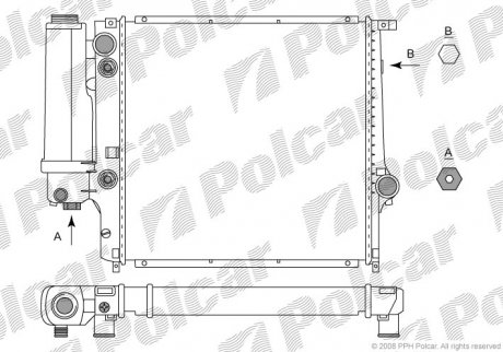 Радіатор охолодження SRL Polcar 200708-5 (фото 1)