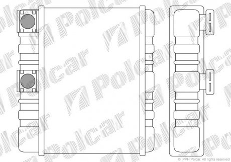 Радиатор обогрева Polcar 2008N8-2