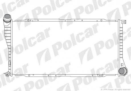 Радиатор Bmw 5 E39 2.0-3.0D/7 E383.0-4.0D Polcar 201608-5 (фото 1)