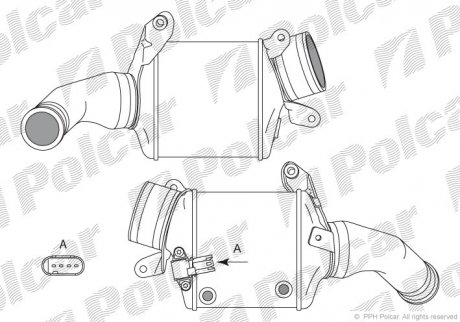 Радиатор воздуха (интеркулер) Polcar 2025J81X