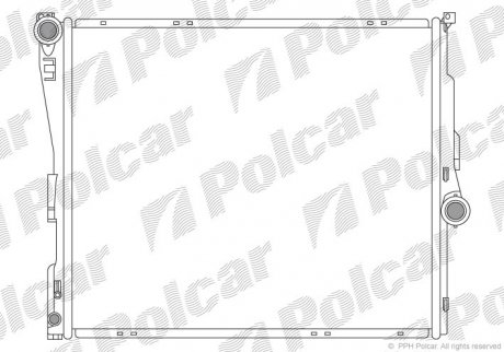 Радиатор основной BMW X3(E83) 2.0-3.5 04- Polcar 205508-1 (фото 1)