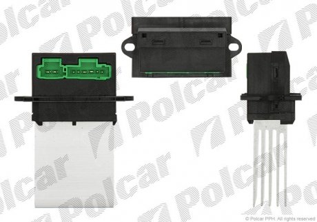 Перемикач вентилятора салону (резистор, Автоматичне кондиціонування) Citroen C5/Peugeot 607/Renault Scenic 2315KST-3 Polcar 2315KST3