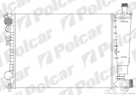 Радіатор двигуна SRL Polcar 238008-1