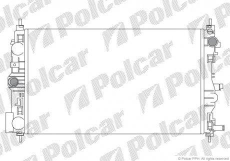 Радіатор двигуна SRL Polcar 250808-1