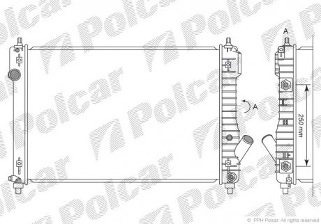 Радіатор охолодження Polcar 251508-3 (фото 1)