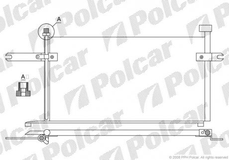 Радіатор кондиціонера SRL Polcar 2705K8C2S (фото 1)