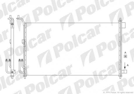 Радіатор кондиціонера SRL Polcar 2707K8C1S (фото 1)