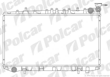 Радіатор охолодження двигуна SRL Polcar 2728081