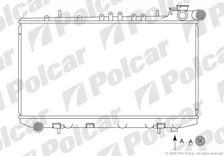 Радіатор двигуна Polcar 272808-3 (фото 1)