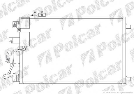 Радіатор кондиціонера SRL Polcar 2759K8C3S