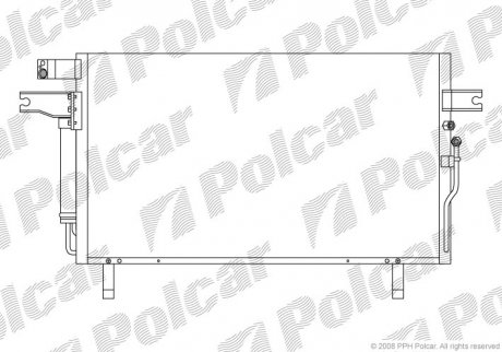 Радіатор кондиціонера Polcar 2781K8C3 (фото 1)