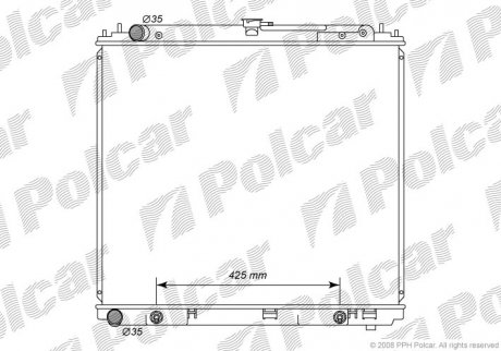 Радіатор охолодження Polcar 2782082K (фото 1)