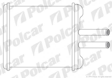 Радиатор печки Daewoo Lanos/Nubira -all Polcar 2912N8A1