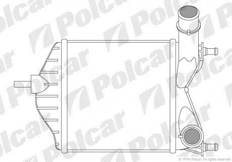 Радіатор повітря (Інтеркулер) Polcar 3023J81X