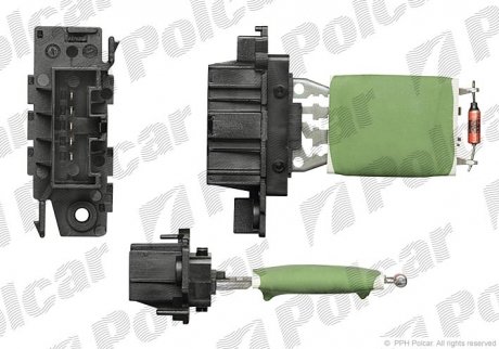 Реостат вентилятора салону Fiat Doblo Opel Corsa D 1.2-1.4Lpg 08.06- 3024KST-2 Polcar 3024KST2