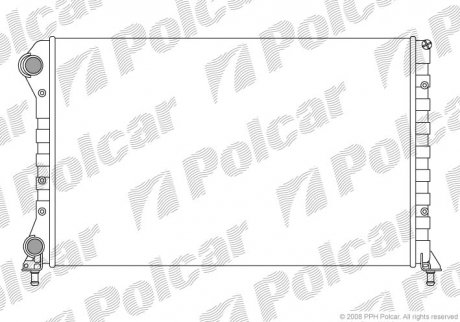 Радиатор основной Fiat Doblo 1.9D без -AC Polcar 304008-3 (фото 1)