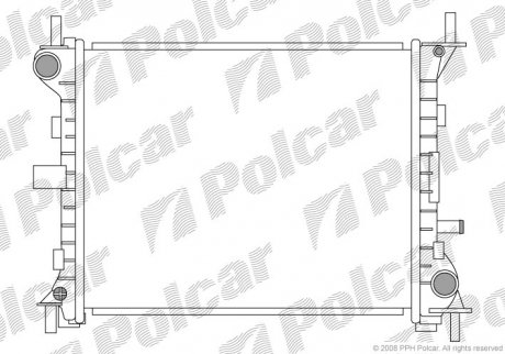 Радиатор Ford Focus 1.4/1.6 98> (AC-) Polcar 320108-1