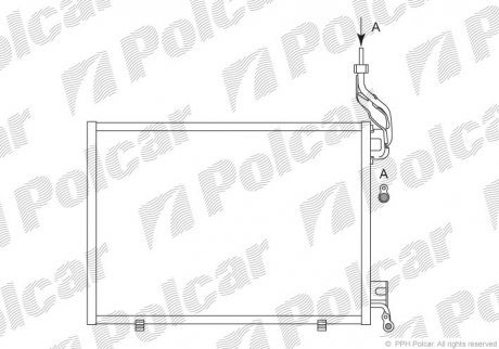 Радиатор кондиционера Polcar 3238K82X