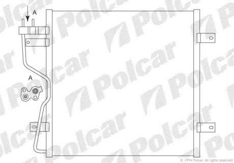 Радиатор кондиционера Polcar 3411K8C1