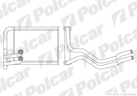 Радиатор печки Polcar 4015N81X