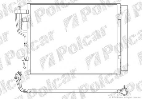 Радиатор кондиционера Polcar 4114K8C2 (фото 1)