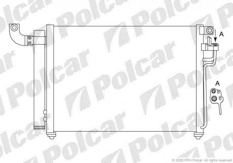 Радиатор кондиционера Polcar 4117K82X