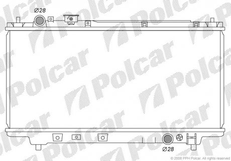 Радіатор двигуна SRL Polcar 450708-1