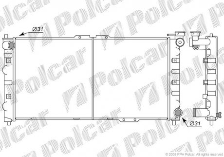 Радиатор охлаждения Polcar 450708-4