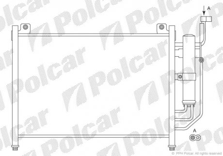 Радиатор кондиционера Polcar 4533K81K