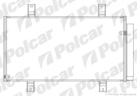 Радиатор кондиционера Polcar 4548K81K