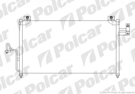 Радіатор кондиціонера Polcar 4555K8C2