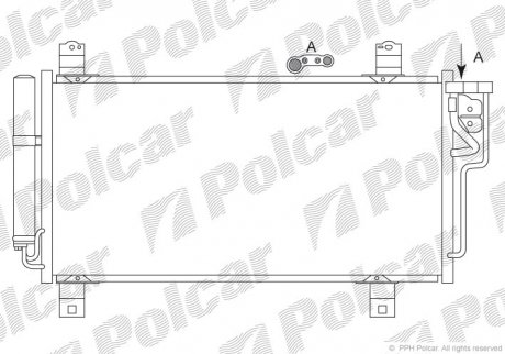 Радіатор кондиціонера SRL Polcar 4560K8C2S