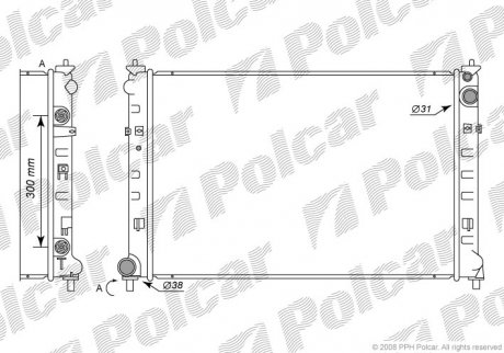 Радиатор охлаждения Polcar 457908-2