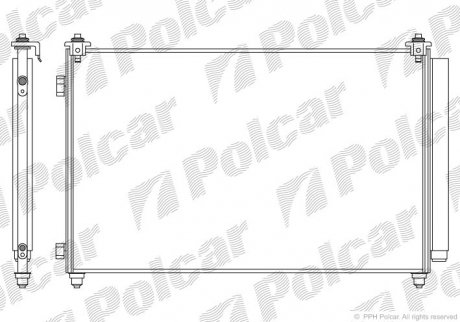 Радіатор кондиціонера Polcar 4579K83K (фото 1)