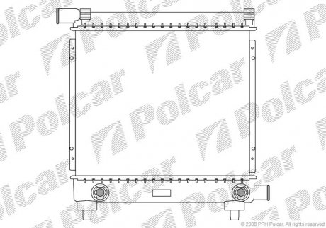 Радіатор двигуна SRL Polcar 500108-2 (фото 1)